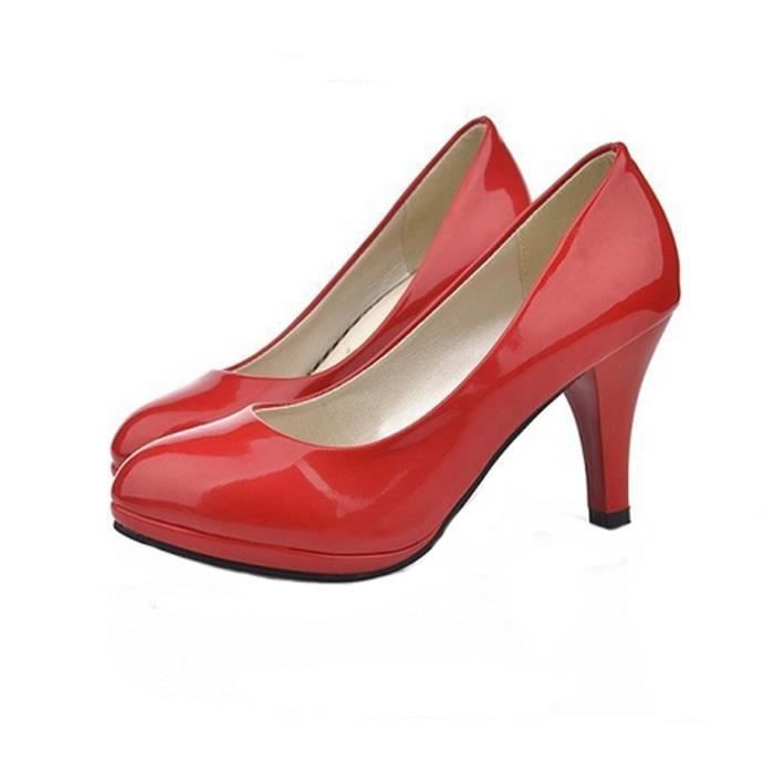 Escarpin Banqu blanc Rouge noir Fille Hee De Femme Grand Mariage w80qY8t