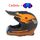 Casque moto cross orange