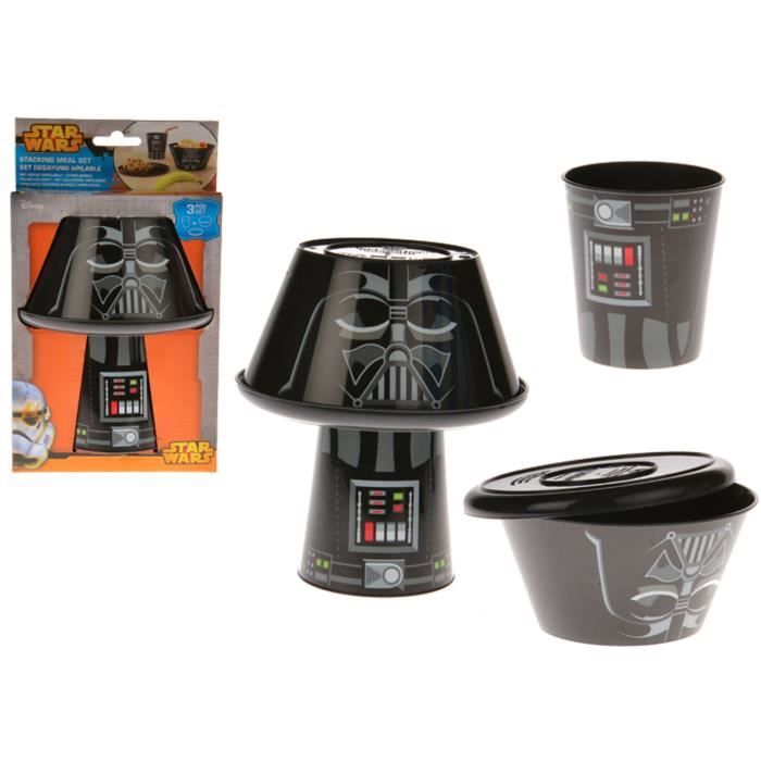 STAR WARS Ensemble repas Dark Vador - 3 pièces - Plastique
