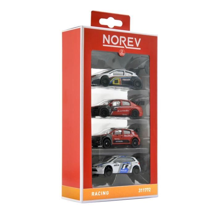 NOREV Assortiment de 4 Voitures miniatures de course