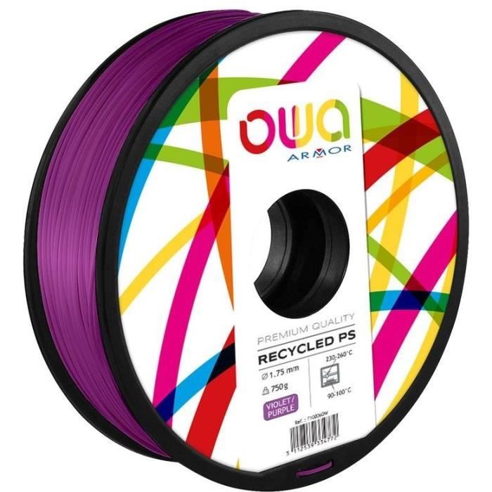 OWA Bobine de Filaments pour imprimante 3D - PS - Violet