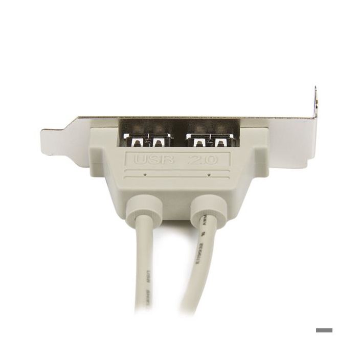 Adaptateur USB 2.0 IDC vers plaque à 2 ports USB A - Câble USB 2.0 interne 5 broches vers 2x USB A - Faible encombrement