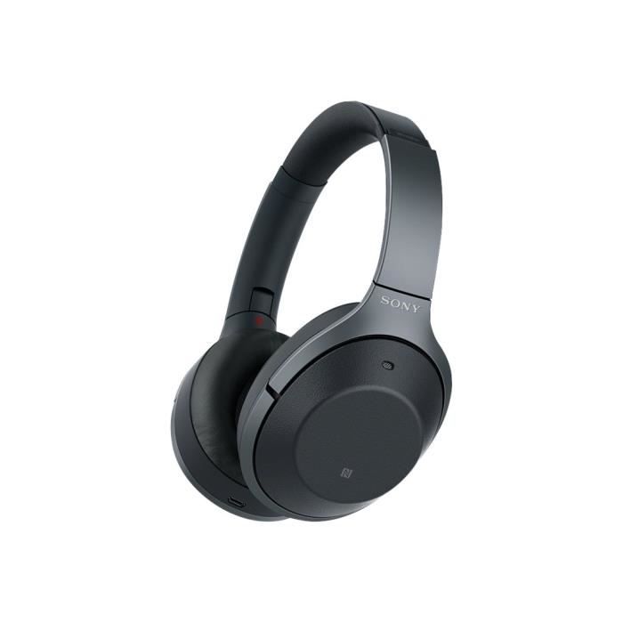 Sony WH-1000XM2 Casque avec micro pleine taille sans fil Bluetooth NFC* Suppresseur de bruit actif noir
