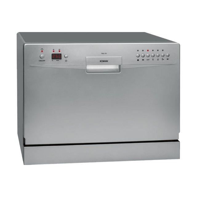 Lave-vaisselle mini argent écran LED panier1