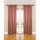 Double rideaux rouge et taupe