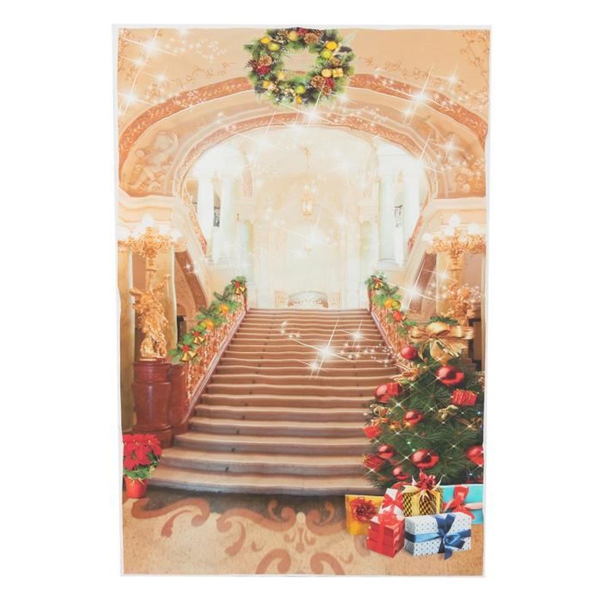 Neufu Toile De Fond Tissu Décoration De Noël Pour Photographie