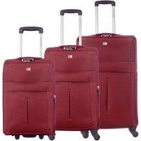 SET DE VALISES David Jones - Set 3 Valises Souples 4 Roues + 1 Sa SET DE VALISES David Jones - Set 3 Valises Souples 4 Roues + 1 Sa