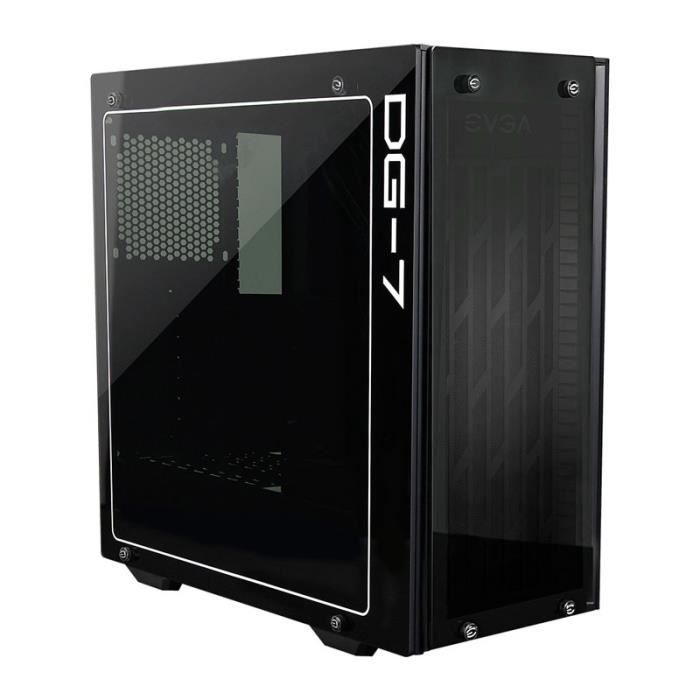 EVGA Boitier PC Gaming DG-75 - Noir Matte - Mid-Tower - 2 côtés en verre trempé - 150-B0-2020-KR