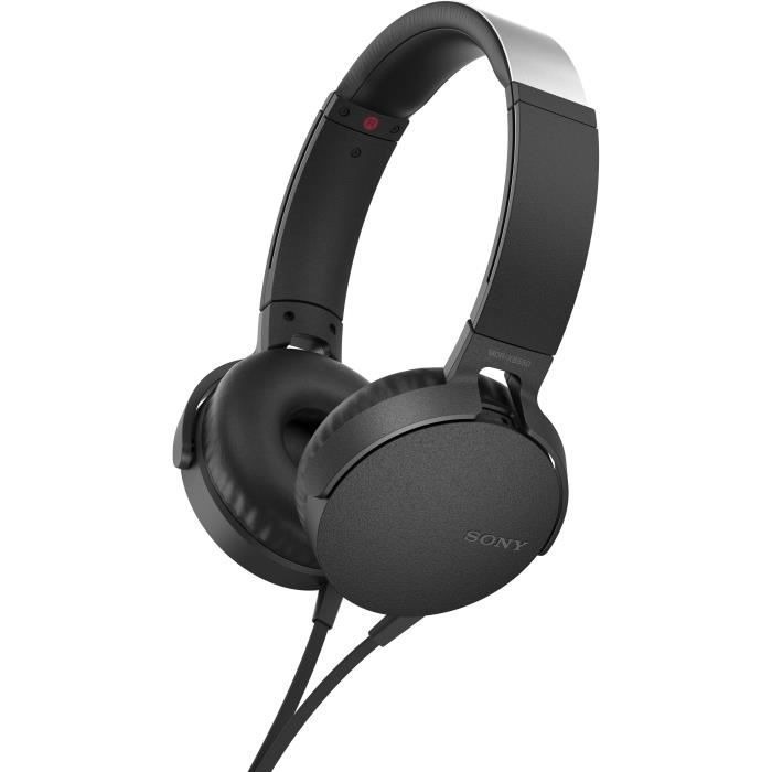 Sony MDR XB550AP - Casque arceau avec micro - Noir