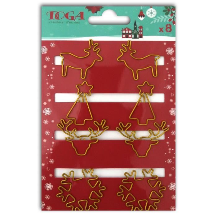 TOGA Lot de 12 Formes Bois - Thème Joyeux NŒl