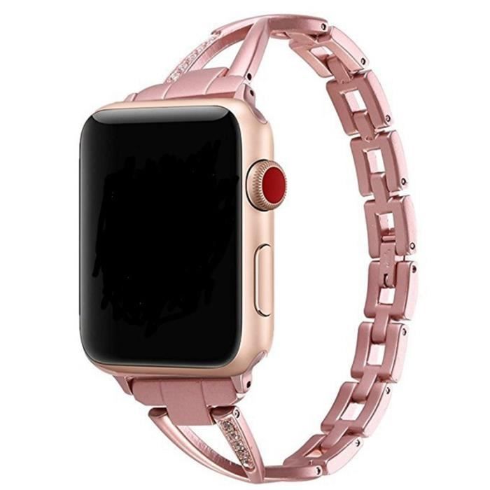 Femmes Montre Bande Pour Apple Watch Bandes 42 MM Réglable Bracelet En Acier Inoxydable Pour Iwatch Série 3 2 1 Bracelet Rose