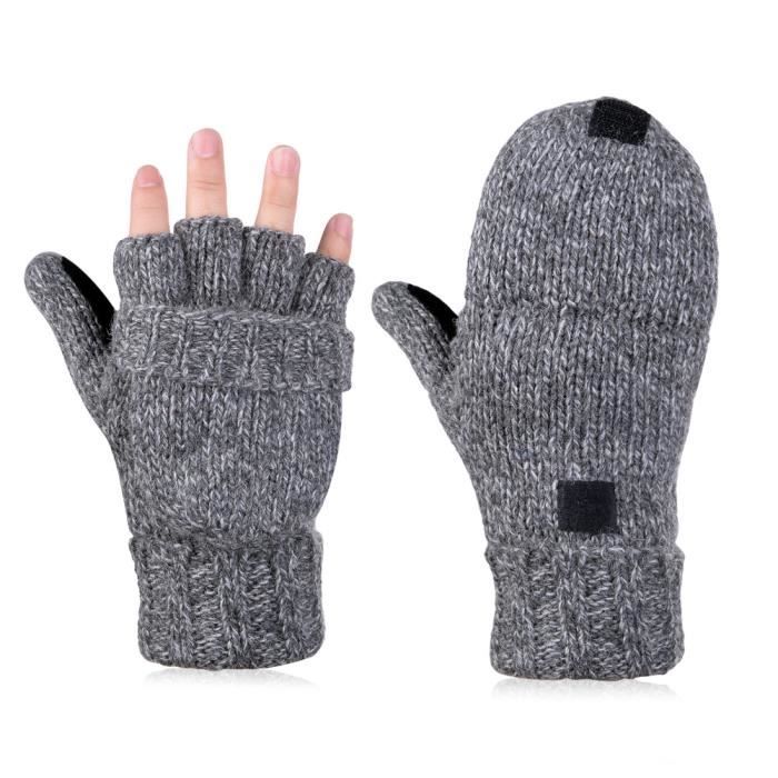 Gants En Laine LOVARZI - Taille Unique Homme, 100% Laine Pure