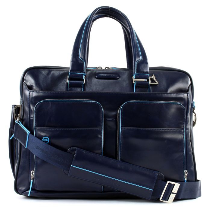 Piquadro Blue Square Expandable Laptop & iPad1