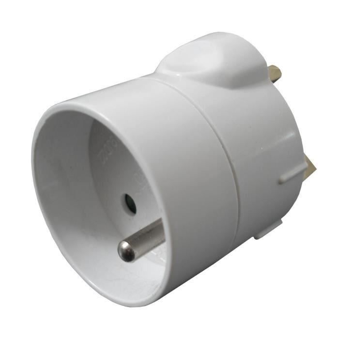 ZENITECH Adaptateur France vers UK blanc (Lot de 3)