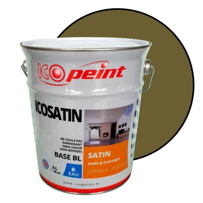 Peinture Satin Murale A Leau Lessivable Icosatin Acrylique Gris
