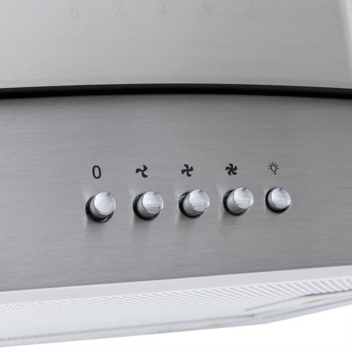 Hotte Murale Aspirante Arebos 60 CM Acier Verre2