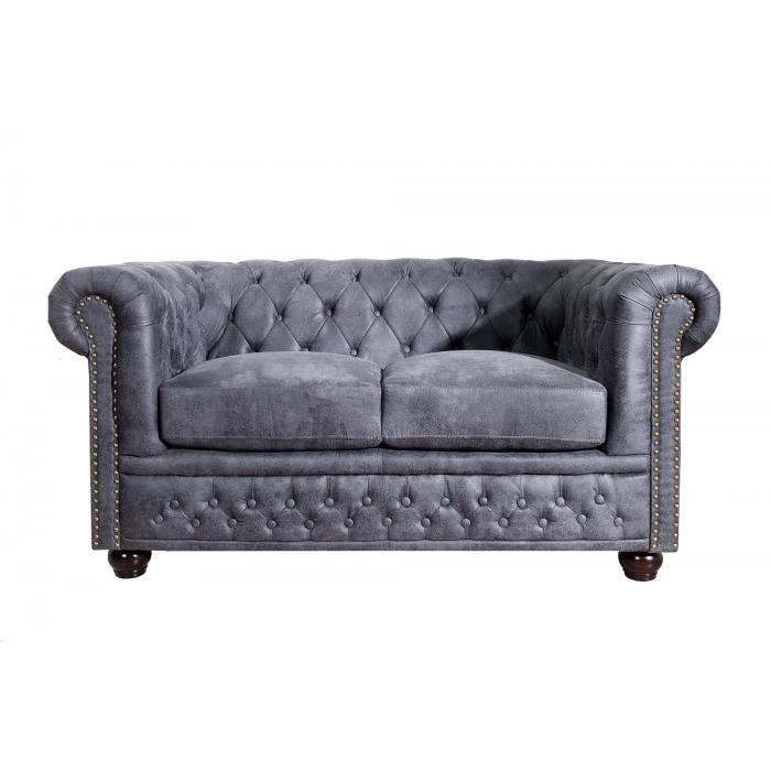 Chesterfield 2 Places Gris Antique De La Maison Casa Padrino