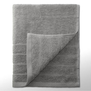 SERVIETTES DE BAIN LOVELY HOME Lot de 4 pièces Eponge 100% Coton Gris