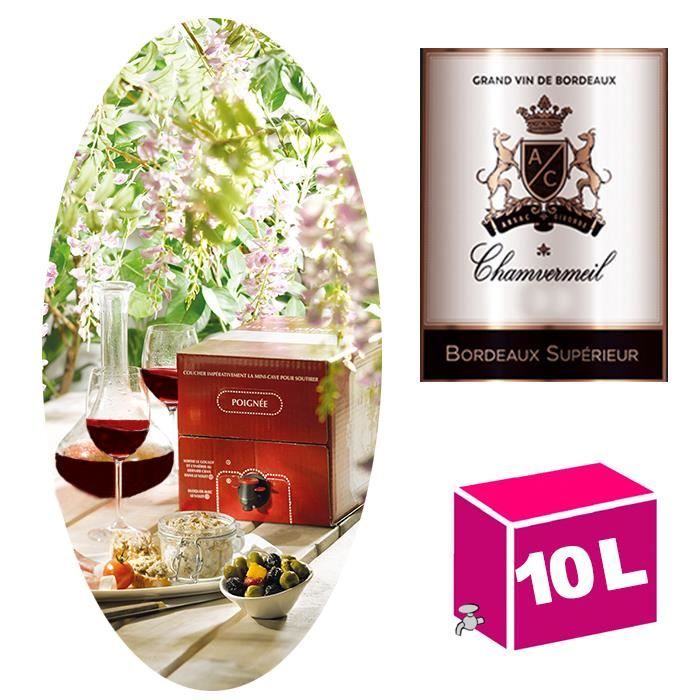 BIB 10L - AOC Bordeaux supérieur 2015 Chamvermeil1