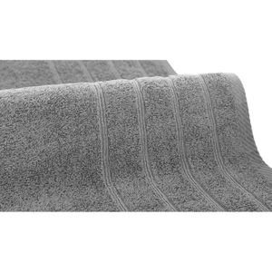 SERVIETTES DE BAIN LOVELY HOME Lot de 4 pièces Eponge 100% Coton Gris