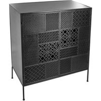 BUFFET - BAHUT Buffet à 2 portes Arabesque en Métal coloris Noir BUFFET - BAHUT Buffet à 2 portes Arabesque en Métal coloris Noir
