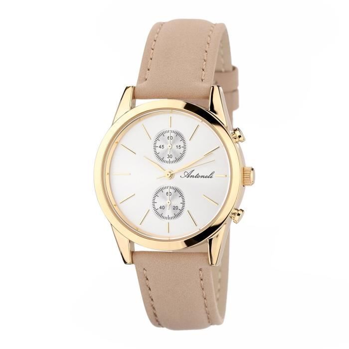 ANTONELI Montre Femme Quartz ANT2097 Bracelet Cuir