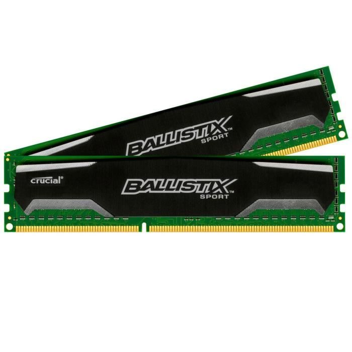 BALLISTIX Mémoire PC Sport - DDR3 - 16GB (2*8GB) - 1600 MHz - UDIMM