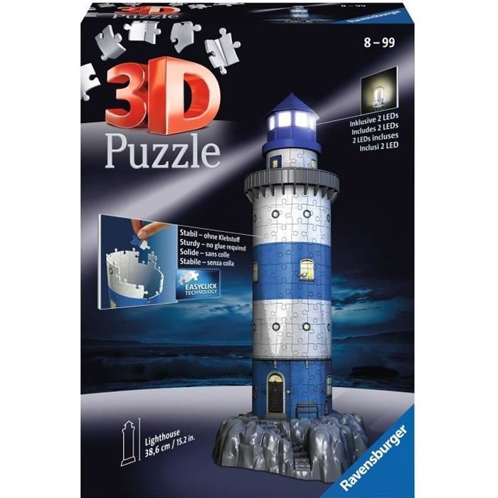 RAVENSBURGER Puzzle 3D Phare Night Edition 216 pcs