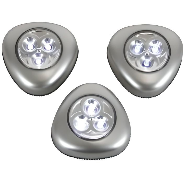 Lot De 3 Lampes LED D'agencement SIRIS Noires Mates Avec Détecteur De Mouvement, 50 Cm, Blanc Chaud