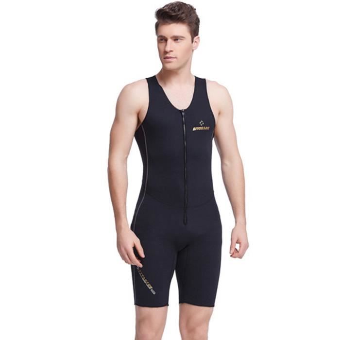 Gilet Sans Manches En Néoprène - Combinaison Plongée, Maillot De Bain, Unisexe Noir