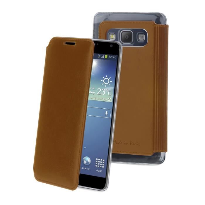 MUVIT Crystal Folio Luxe Samsung Galaxy S6 - Marron