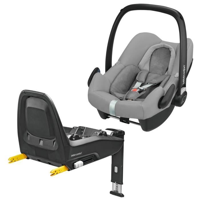 BEBE CONFORT Pack siège auto Rock : cosi Rock groupe 0 + embase familyfix I-Size - nomad grey