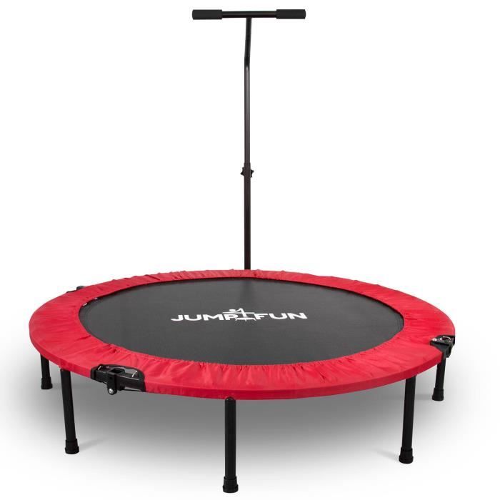 Mini Trampoline Fitness Jump4fun T-Bar Pliable 122cm Rouge
