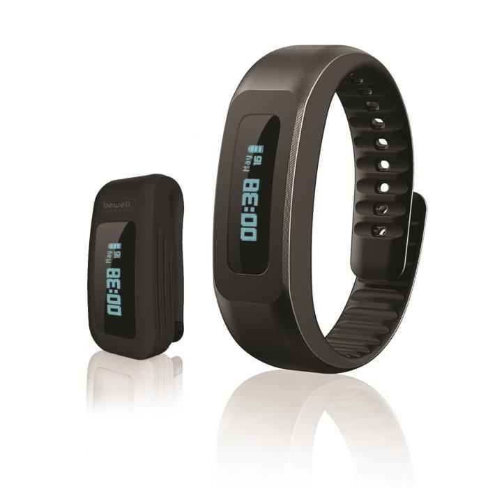 BEWELL MYCOACH - Bracelet connecté BW-F17 Noir