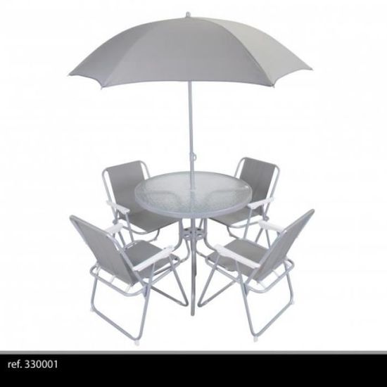 De 6 Parasol Avec Ronde Salon Jardin Table Pièces lJc5uTFK13