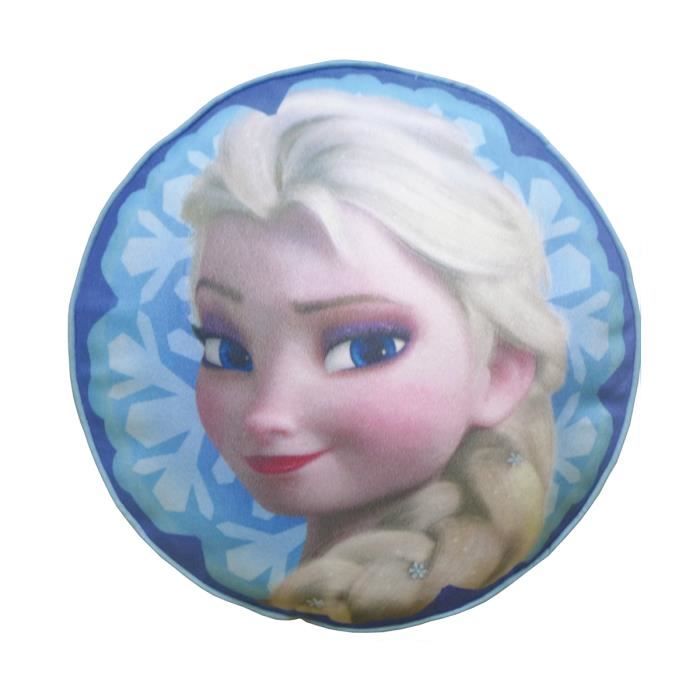 LA REINES DES NEIGES Coussin rond 3D Velours brodé ø 36 cm