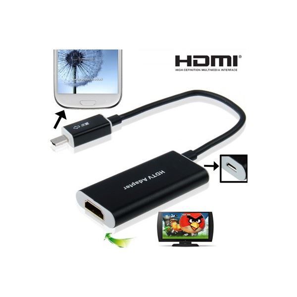 Brancher Téléphone Sur Tv Usb Sans Hdmi Adaptateur Micro USB HDMI MHL pour Samsung Galaxy - Achat chargeur