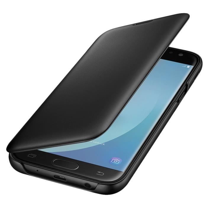 Samsung Etui Flip Wallet J7 2017 Noir