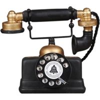 OBJET DÉCORATIF Loft industriel rétro Modèle de Téléphone Fixe rot OBJET DÉCORATIF Loft industriel rétro Modèle de Téléphone Fixe rot