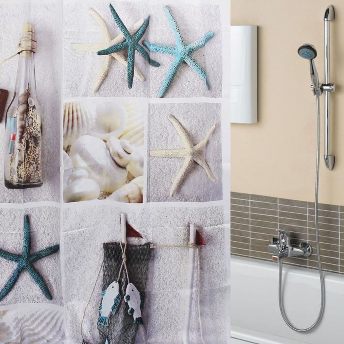 rideau salle de bain tissu