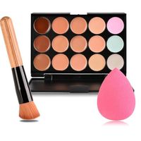 PALETTE DE MAQUILLAGE Palette et éponge pinceau à poudre Puff 15 couleur PALETTE DE MAQUILLAGE Palette et éponge pinceau à poudre Puff 15 couleur