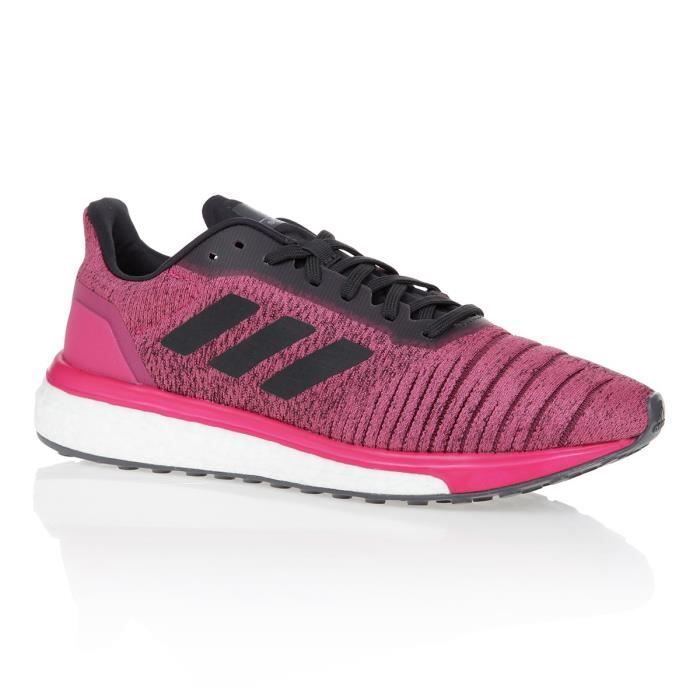 ADIDAS Baskets de running Solar Drive - Femme - Rose fuchsia