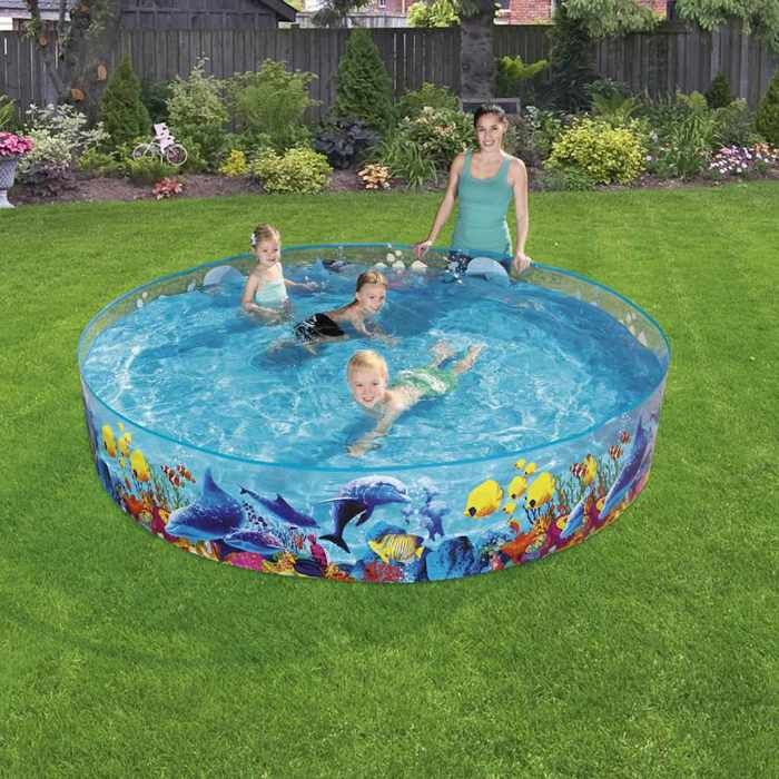BESTWAY Piscine Fill'N Fun Odyssey Poissons Corail - D 244 x H 46 cm
