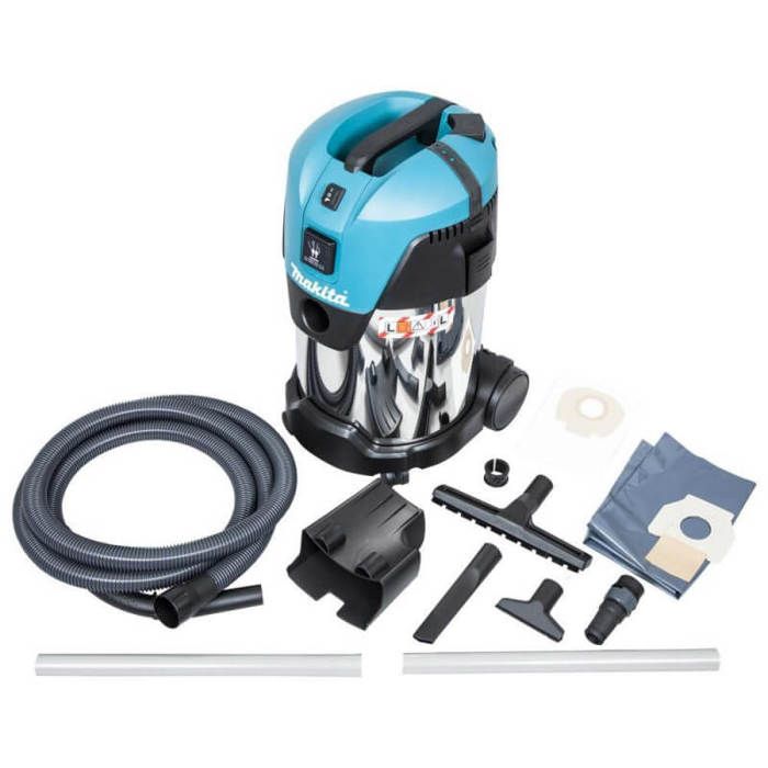 MAKITA Aspirateur eau et poussière VC3011L - 1000 W - 26 L - 210 mbar - Livré avec accessoires