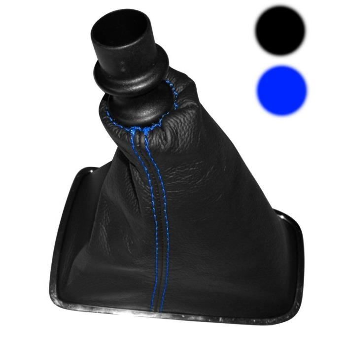 Aerzetix:Soufflet levier de vitesse en 100/% CUIR v/éritable avec coutures//surpiq/ûres noires