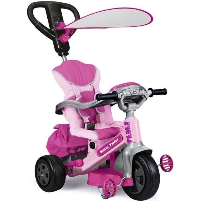FEBER Tricycle Evolutif Baby Twist 360° Rose 10 Pouces Achat / Vente