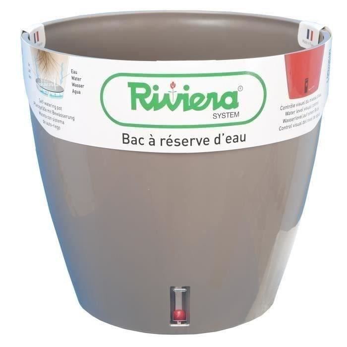 Pot EVA rond diametre 46cm taupe - RIVIERA