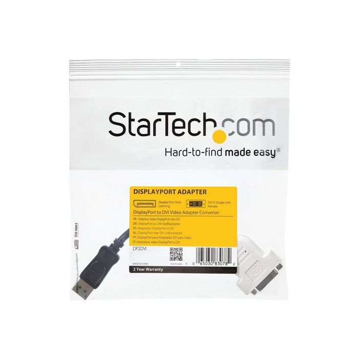 STARTECH.COM Adaptateur / Convertisseur vidéo DisplayPort vers DVI - M / F - 1920x1200 / 1080p