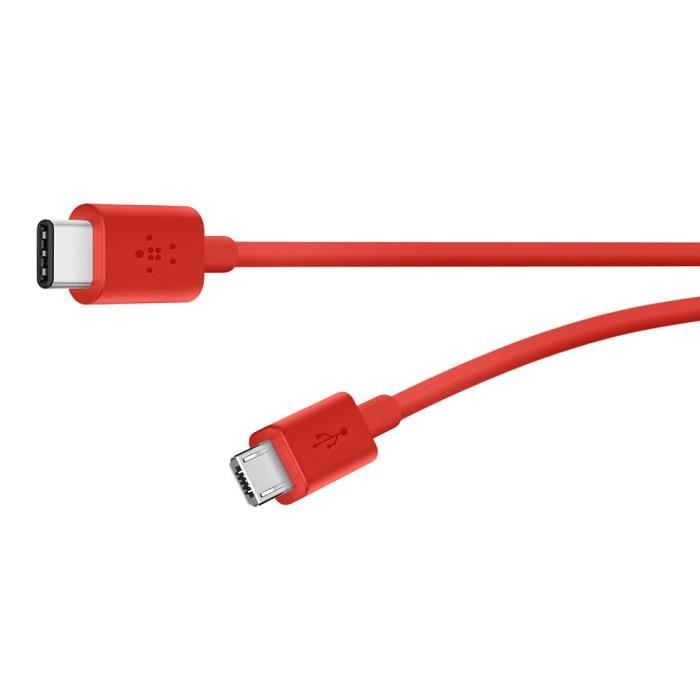 BELKIN Câble USB-C 2.0 vers micro-USB Type-C Rouge