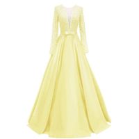 ROBE DE CÉRÉMONIE Jaune Robe de Soirée Cocktail Bal Sexy Col V Prolo ROBE DE CÉRÉMONIE Jaune Robe de Soirée Cocktail Bal Sexy Col V Prolo